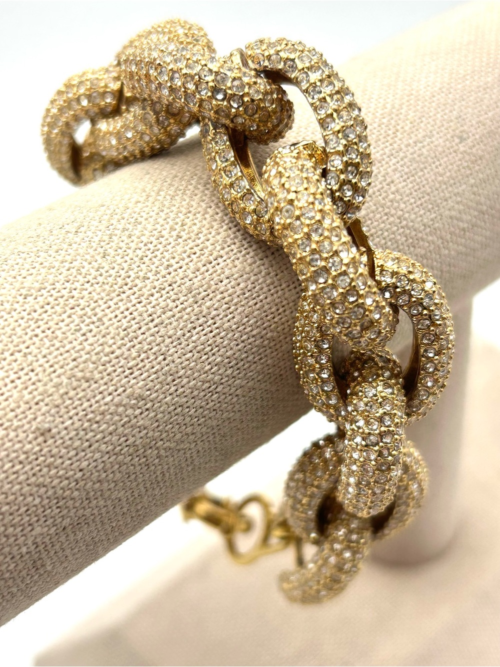 J. Crew Gold Pave Links Bracelet